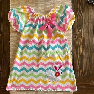 Pink and Yellow Ruffled Babydoll Dress with Puff Sleeves